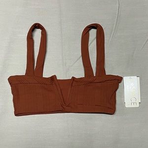 NWT L*SPACE Lee Lee Tobacco Swimwear Top